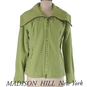 Madison Hill • Wool Coat • Satin Detail • Medium
